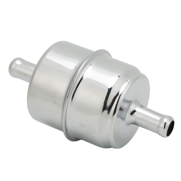 3/8in Høj Flow Brændstoffilter Inline Slange 9746 Krom Universel Erstatning til Chevy