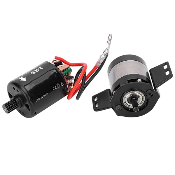 1:5 Ratio Växellåda Transmission Box 540 Borstad 55T Motor Passar för SCX10 1/10 RC Car