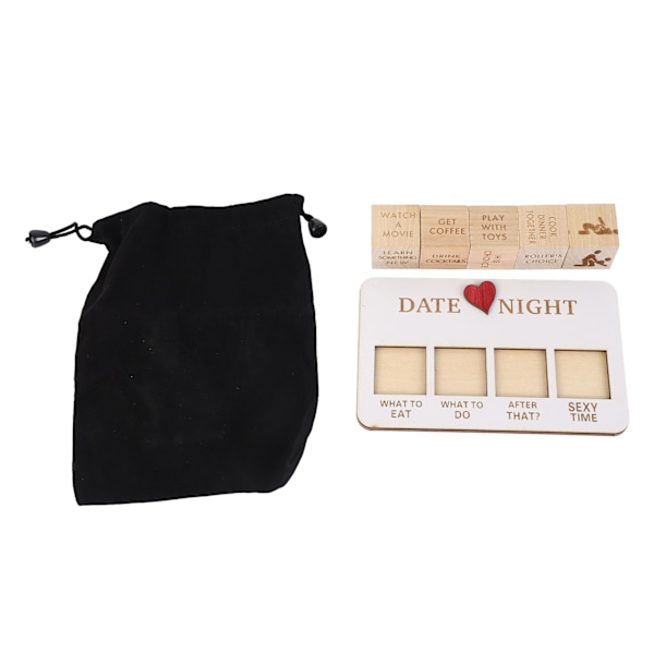 1 Set Date Night Dice Kit Bärbar trä Date Night Dice för par