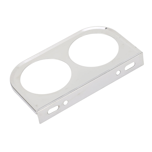 2-hulls målerpanel 2‑1/16 tommer 52MM Universal metall bilmåler montering Instrumentpanel Sølv