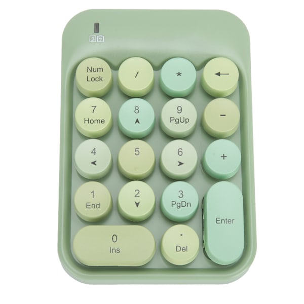 AJAZZ Wireless Numeric Keyboard Chocolate Keycap for Game Direction Switching AK18 2.4G Green