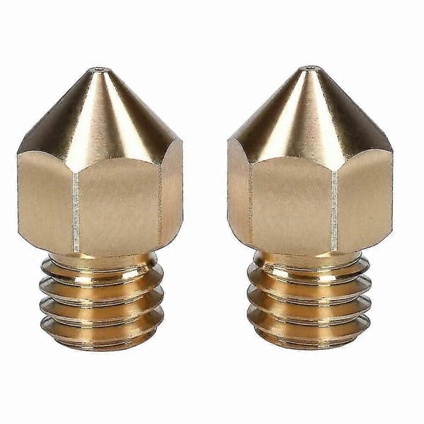 2 stk. 0,4 mm schweiziske Mk8 messingdyser kompatible med 3D-printer hotend J-head CR10