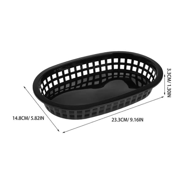 Chipburgerkurve til servering af 36 madbakker Black 23.3x14.8cm