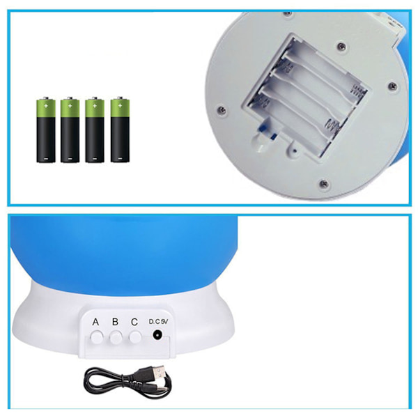Stjerneprojektor Natlys Superlys Romantisk Natlampe Starlight LED Farverig Star Dream-projektor