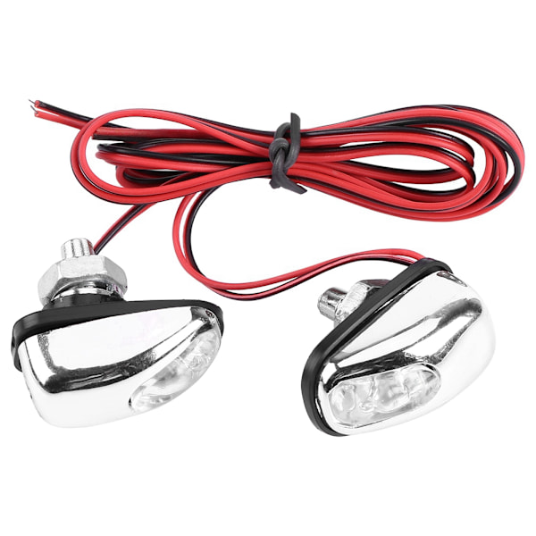 Par LED-ljus Torkarhuv Vindruta Vattenspraymunstycke Spolarlampa 12V
