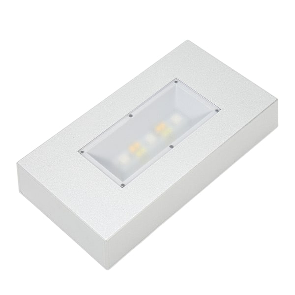 LED Lys Sokkel Base USB Drevet Multi Lysmoduser Rektangulær Lysdisplay Base for Krystall Sølv