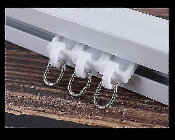 100 stk. gardinskinner av plast med doble hjul, glidende glidefester