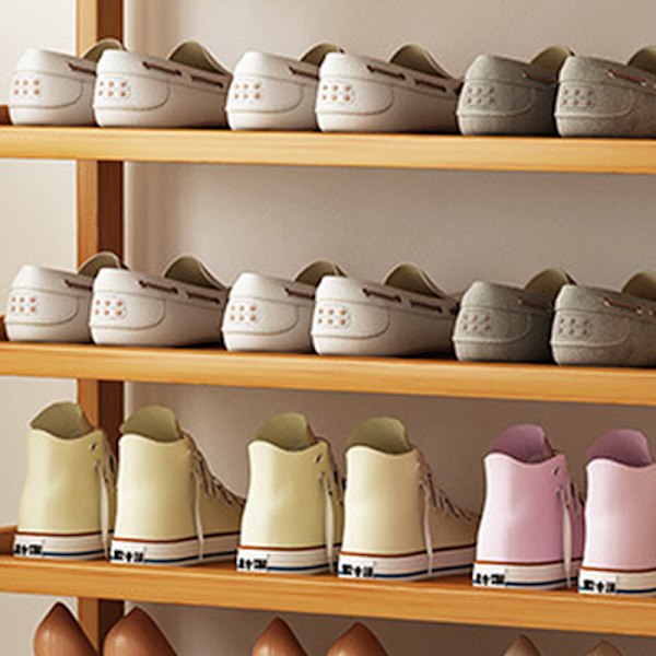 Multi-Layer Shoe Rack Thickened Bamboo Durable Large Capacity Shoe Rack for Dorm 5 Layers, 70cm/27.6in Length
