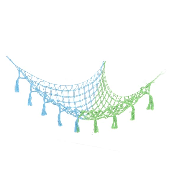 Triangular Toy Hammock Plush Toys Cotton Rope Woven Mesh Pocket Hanging Storage Hammock