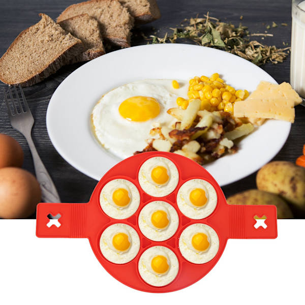 2 st silikon non-stick ägg pannkaka form för DIY kök bakning matlagning tillbehör