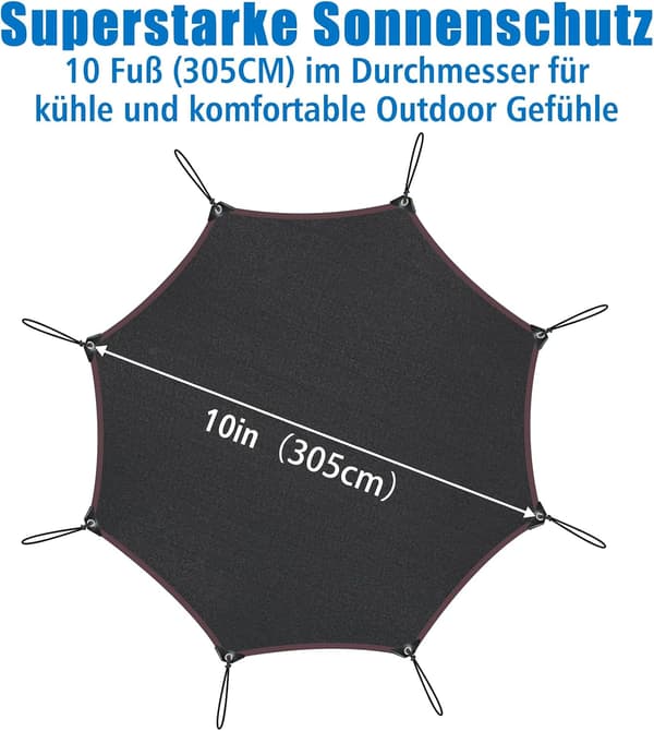 Skyggbeskyttelse Kompatibel med trampoline - Diameter: 305 cm