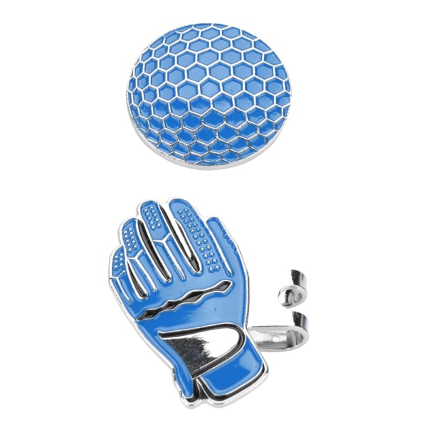 Mini golfhætte i rustfrit stål med magnetisk boldmarkør blå
