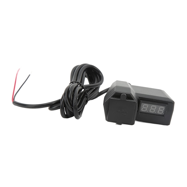 Motorcykel Telefonlader Elcykel 3.1A Dobbelt USB Telefonlader Retrofit Kit med rød voltmeter