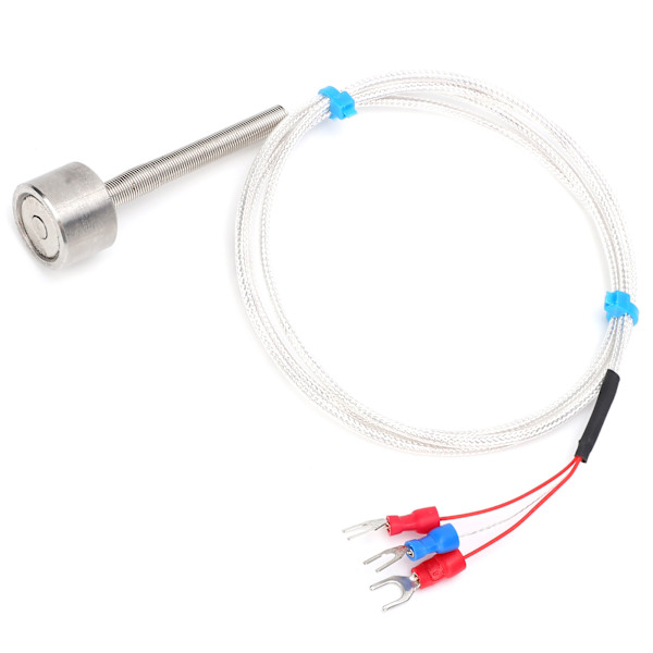 PT100 Magnetisk Temperatursensor Vanntett Adsorpsjon Termistor -60 til +150℃ (3 meter)