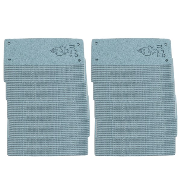 100 st PU Läderetiketter Färg Handgjorda Mjuka 4 Hål Användbara DIY Tillbehör för Plånbok Hatt (02 )