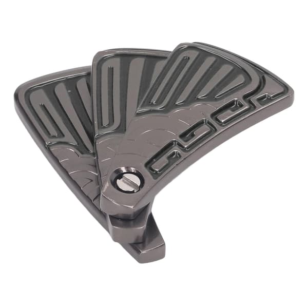 Push Slider Fidget Legetøj Foldbar Ventilator Magnetisk Stressaflastning Haptisk Rustfrit Stål Legetøj til Voksne Sort