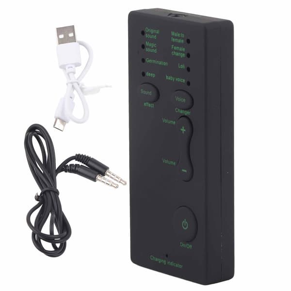 Bærbar Mini Voice Changer-lydkort til telefon, computer og bærbar