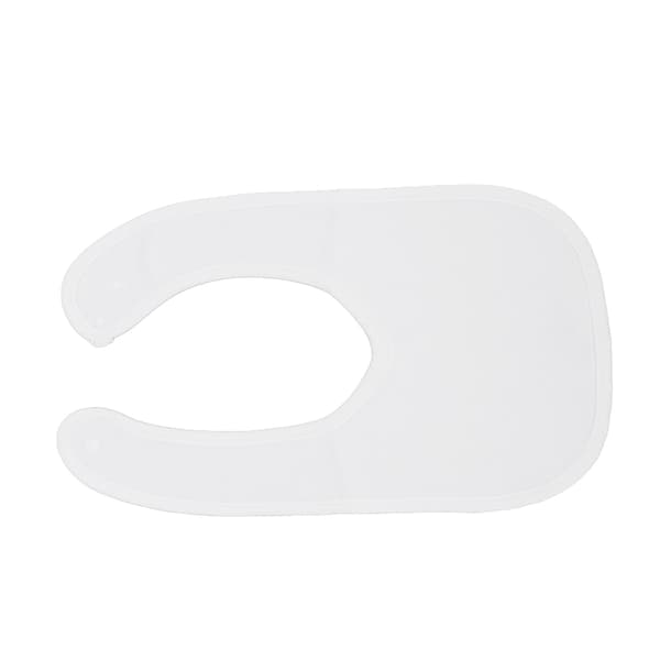 Baby Bib Cotton Pure White Double Layer Adjustable Soft Comfortable Machine Washable Bib with Button for Toddlers