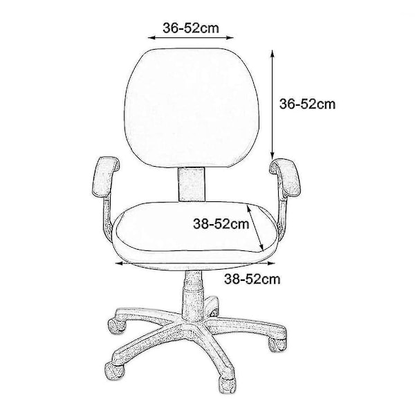 Universal tvättbar roterande kontorsstolsskydd