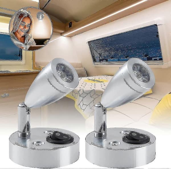 Inomhusbelysning, Kardanslang LED-läslampor (silver) 2 stycken