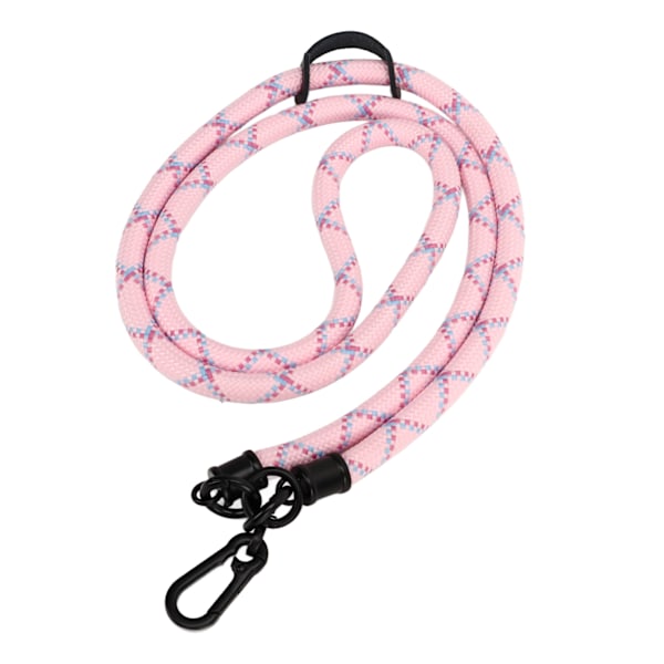 10MM mobiltelefonsnodd metallpolyester justerbar axelrem runt halsrem för de flesta smartphones Rosa