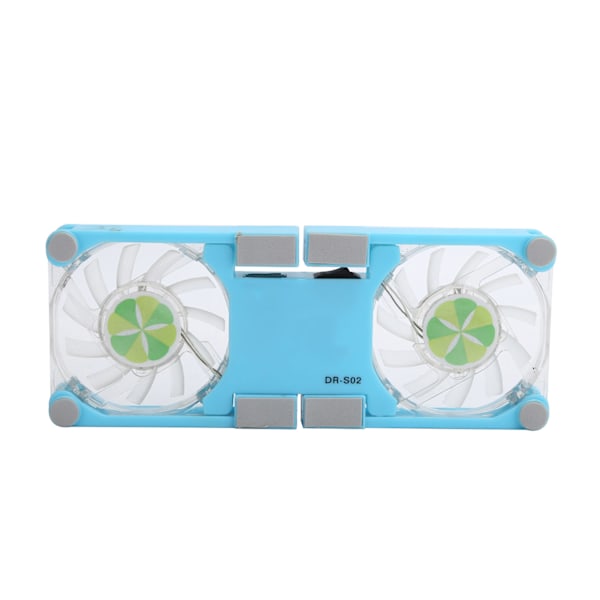 Laptop Kølepude USB Foldbar Radiator Køler Stativ Lys Bærbar med AntiSkid Montering (Blå)