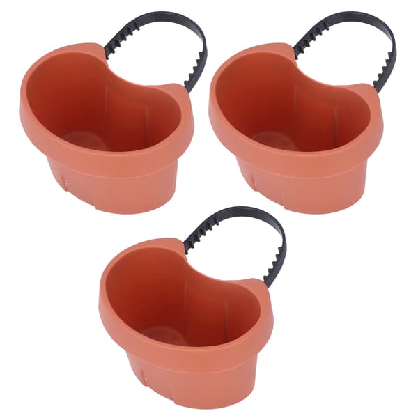 Flower Pot with Adjustable Strap Plastic Drain Pipe Flower Container Succulent Seed Pot for Outdoor Balcony