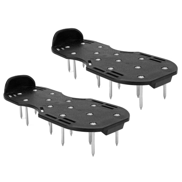 Græsplæne Pigge Sko Trekant Spænde Remme Græsplæne Aerator Pigge Sko Scarifiers Sko til Have Sort