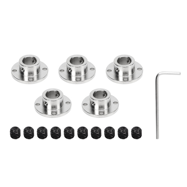 5 PCS Flange Coupling Connector Steering Shaft Support Coupling Fitting 12mm Inner Diameter