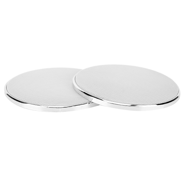 5-tommer plastram hvid mesh bilhøjttaler Grill Guard Protector Cover (2 stk)