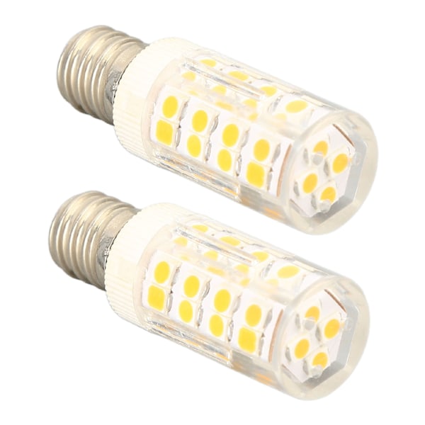 2 ST E12 Dimbar LED-lampe PC 52LEDs 5W 100‑130V LED-lysestake for takviftelys Saltlampe Varmt lys