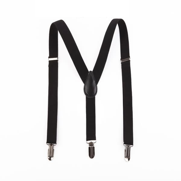 Stilfulde Smalle Sorte Seler med Klemmer 2,5cm sort black