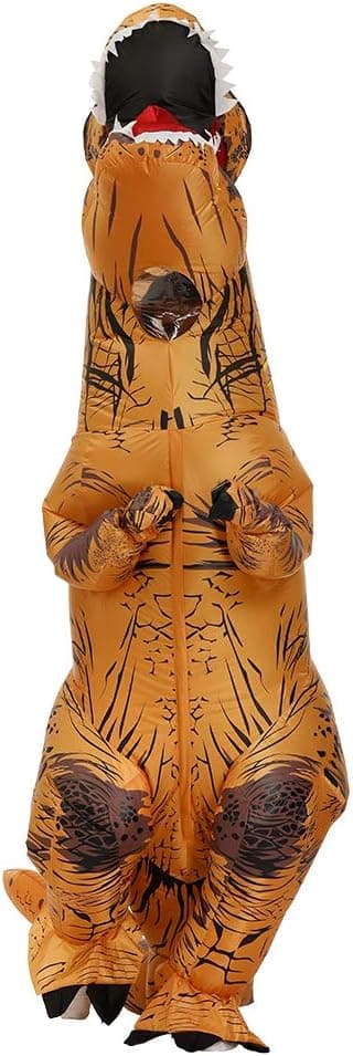 Oppustelig kostume Trex dinosaurkostumer Halloweenkostume til voksne (brun) Brown