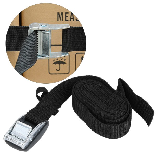 3 meter polyester utomhus surrningsband Surfbräda Kajakställ Spänne Lås Bindningsrem (svart)