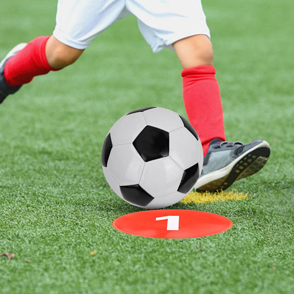 10 st Fotboll Träningsutrustning Skyltar Diskar Markörer Platta Diskar
