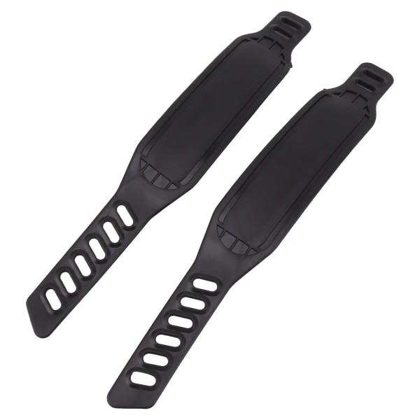 2 stk. treningsykkelpedalstropper i plast, justerbar lengde, universelle sykkelpedal tåstropper, stropp for hjemmetrening og sykling