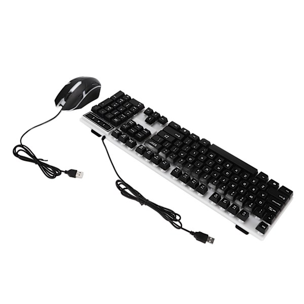 104 tangenter Tangentbord Mus Set Bakgrundsbelysning USB Färgglad Ergonomisk Stabil Bakgrundsbelyst tangentbord Mus Combo