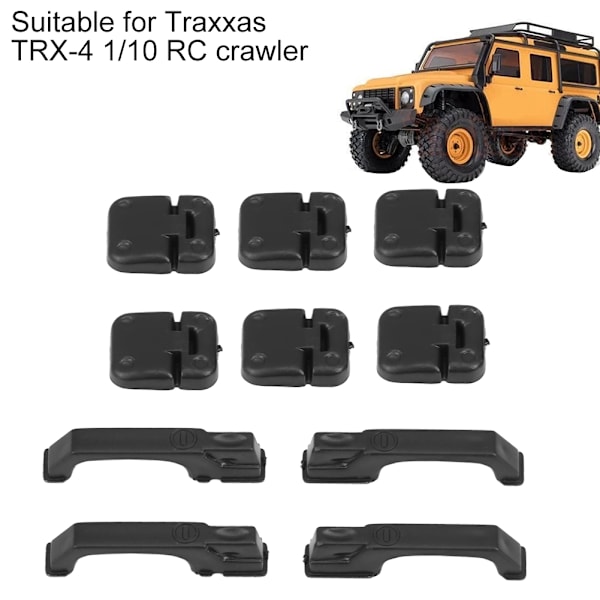 1 setti muovi-ovinkarmien ja ovienkahvojen sarjaa Traxxas TRX-4 1:10 RC-ajoneuvolle