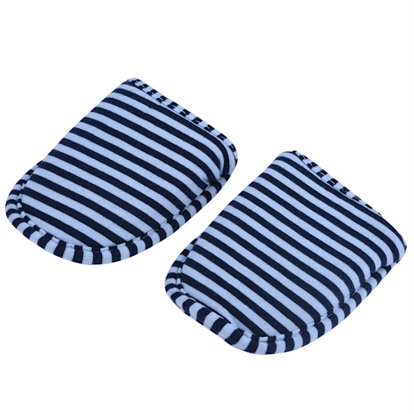 Resor Bärbara Vikbara Återanvändbara inomhus, mjuka, halkfria tofflor i bomull (Man Blue Stripes)