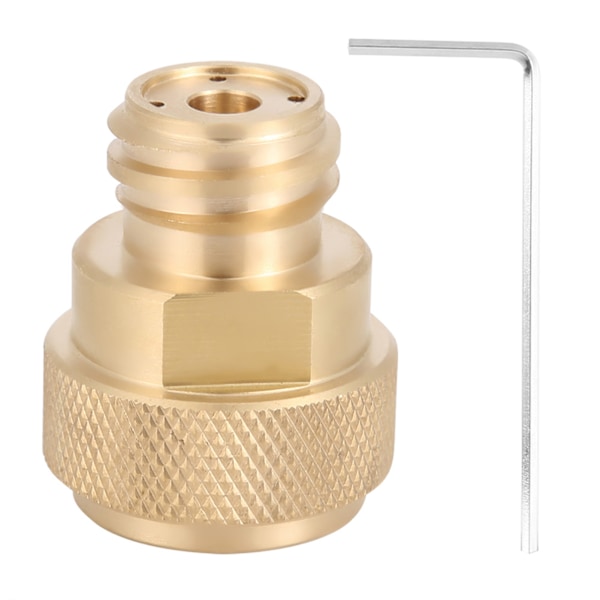 Messing CO2-adapter Byttankkapselkonvertering (gull)