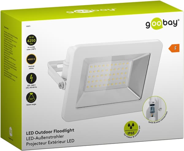 LED-kohdevalo yhteensopiva ulkokäyttöön, 50 W Vit 680