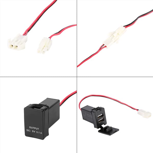 DC 12V-24V til 5V 3.1A Dobbel USB-porter Socket Lader Adapter For TOYOTA Biler ZY