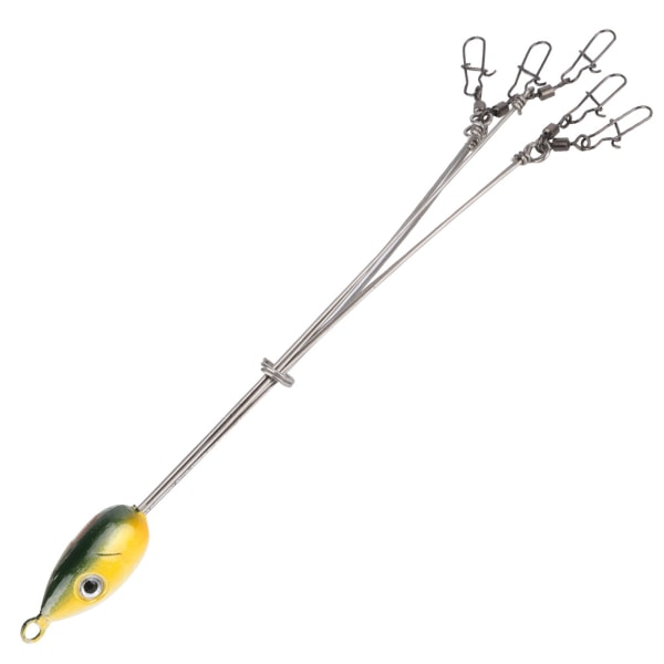 5 armar Alabama paraply jigg huvud fiskerigg bete fiskedrag med snäppsvängar (3#)
