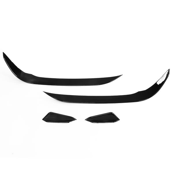 4 stk. Front Bumper Aero Kits Canards Wing UV-resistent udskiftning til MK7.5 GTD 2017‑2020 Glans Sort