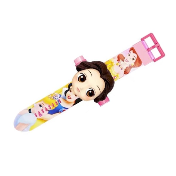 Barn Söta tecknade armbandsur Leksak Hög noggrannhet Barn Projektor Klocka Leksak för 3 till 8 år gamla pojkar och flickor Princess