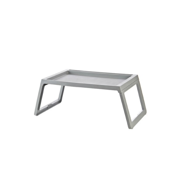 Laptop Seng Bord PP Foldbart Enkelt Nedhængende Design Sengbord med Opladningshul til Soveværelse Grå 68x35,8x27,5cm