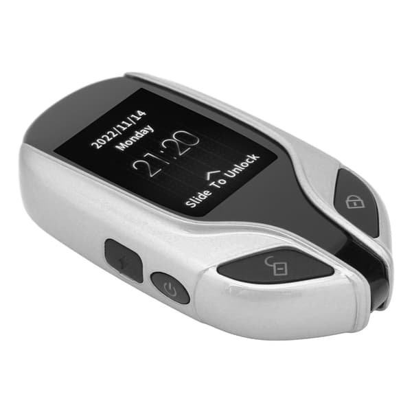 LCD-skärm Smart Key Universal lång standbytid PKE Keyless Entry System för alla modeller med One Button Start Silver