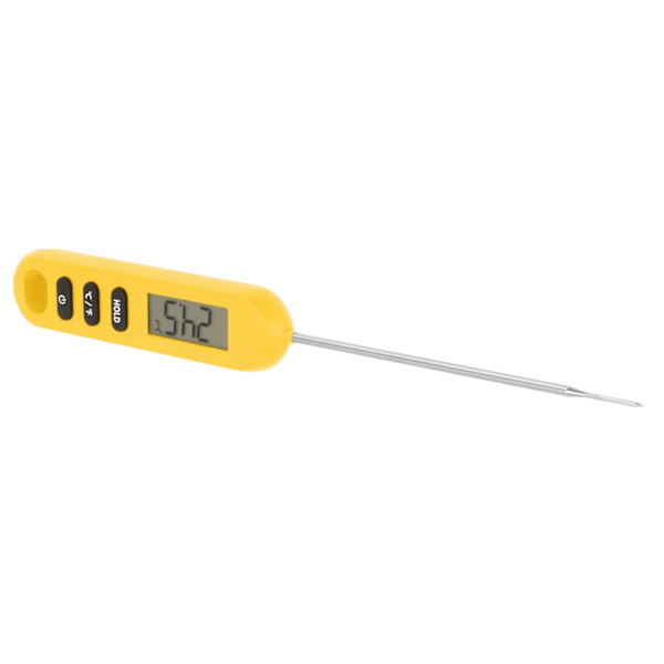 Kødmålertermometer Hurtig Læsning Digital Madlavning Køkken Grilltermometer med Lang Sonde Orange