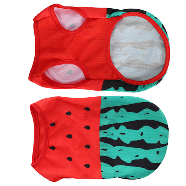 Kesä lemmikkieläinten vesimelonin vaatteet sika koira liivi Nonsticky helppo hihaton T-paita (vesimelon M)