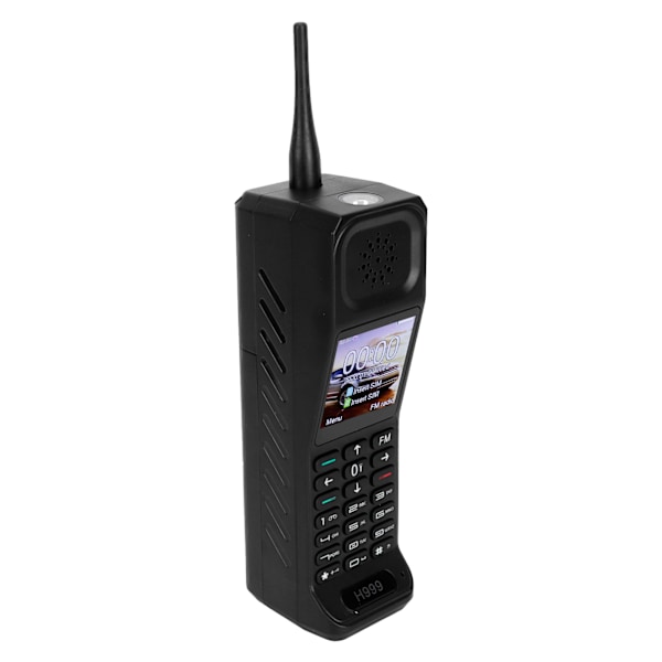 1.54in Skjerm Mobiltelefon 32MB+32MB Dobbel SIM Retro Stil Bar Telefon for Eldre (Svart)